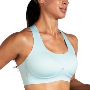 Brooks Run Bra Dare Crossback 2.0 in Ice Blue/Vivid Teal Size 32E